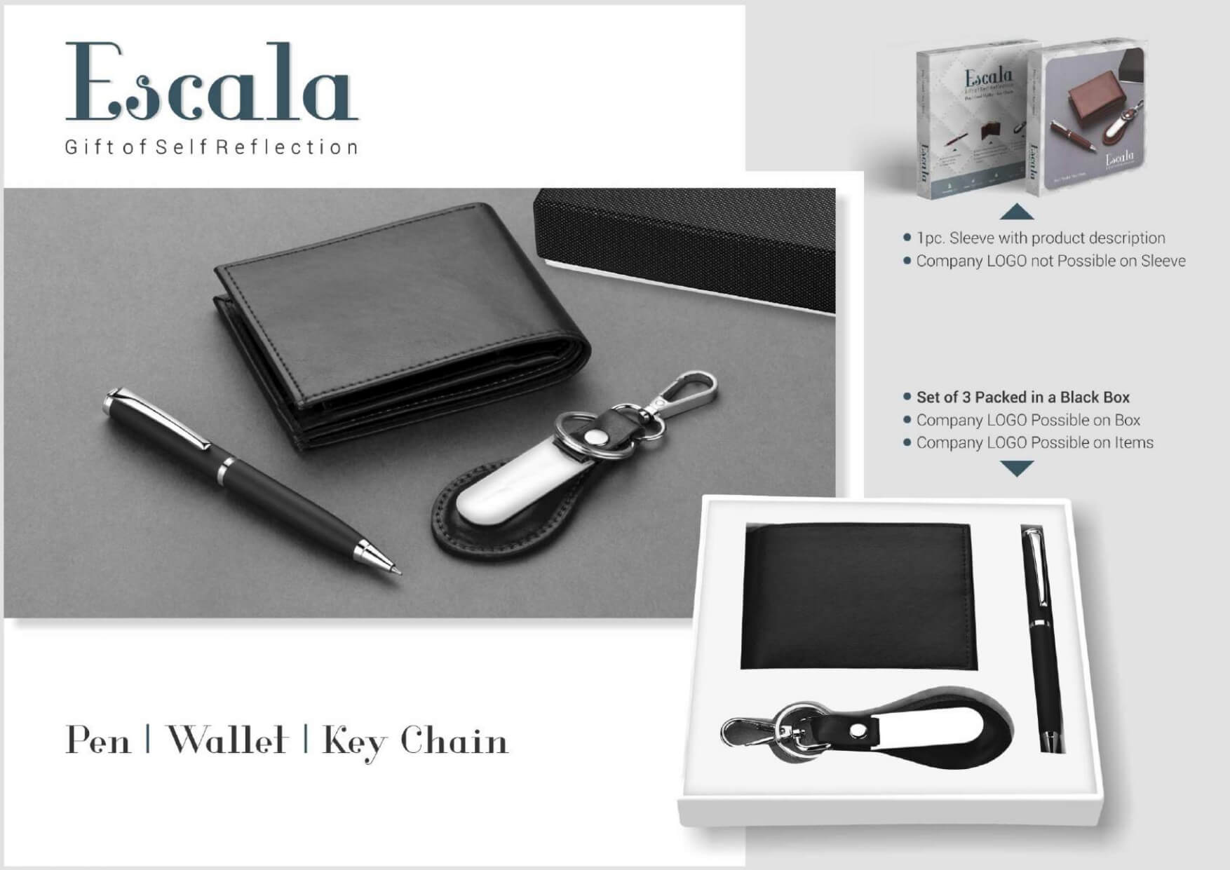 Wallet Pen and Keychain (3 in 1) Escala